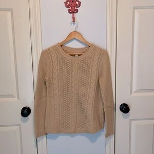 J. Crew Tan Cableknit Sweater